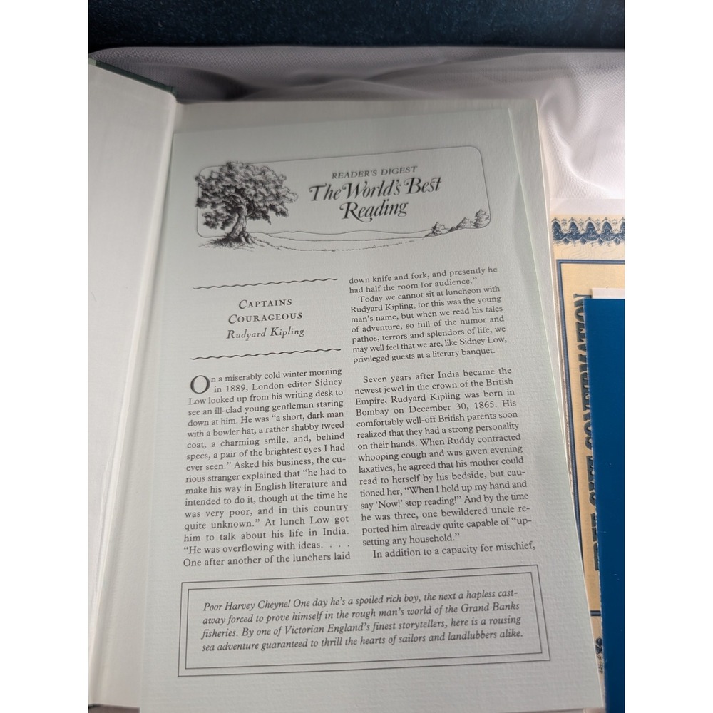 The World's Best Reading Captains Courageous Rudyard Kipling Hardcover - Picture 7 of 12